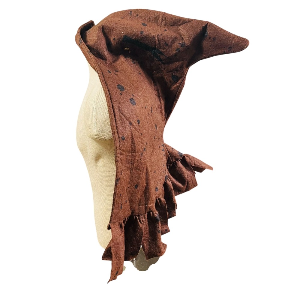 Brown Hooded Ruffle Capelet Witch Fairy Renaissance Cosplay Costume Festival OS